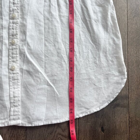 LOFT 100% Linen White Button-Up Shirt Women’s Size S Classic Summer - Picture 6 of 6